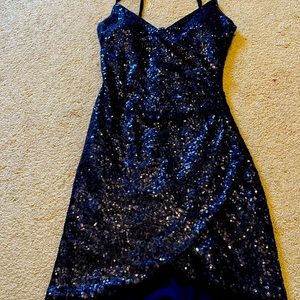 Navy Blue sequin dress. Worn 1x